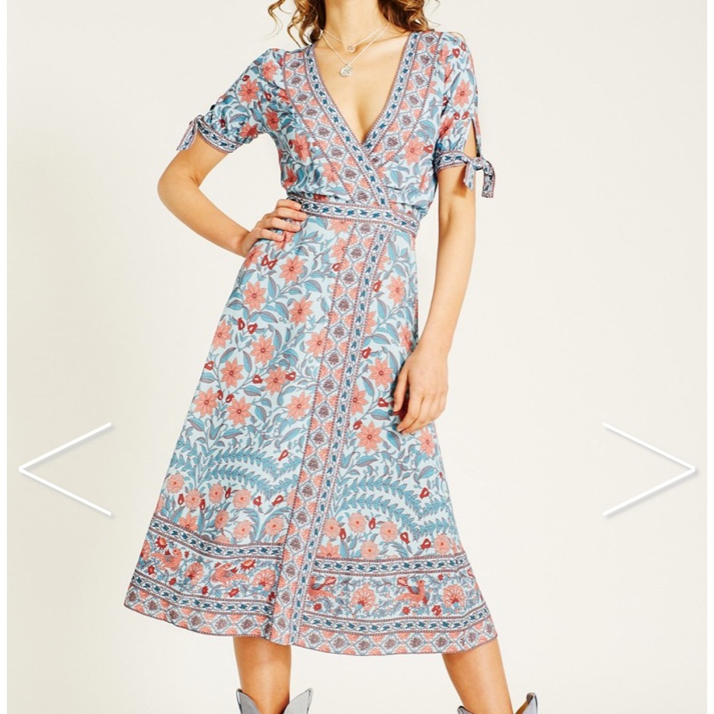 Arnhem Marigold Wrap Dress 14 Crystal BNWT